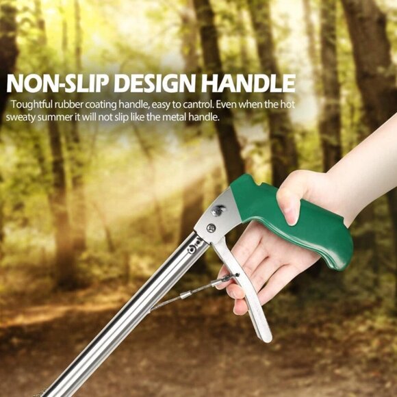 47” Reptile Snake Tongs Catcher Grabber Hook Stick Handling Tool Lock Heavy Duty - Picture 2 of 7